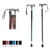 Drive Medical - Folding Walking Stick with Gel Grip Handle